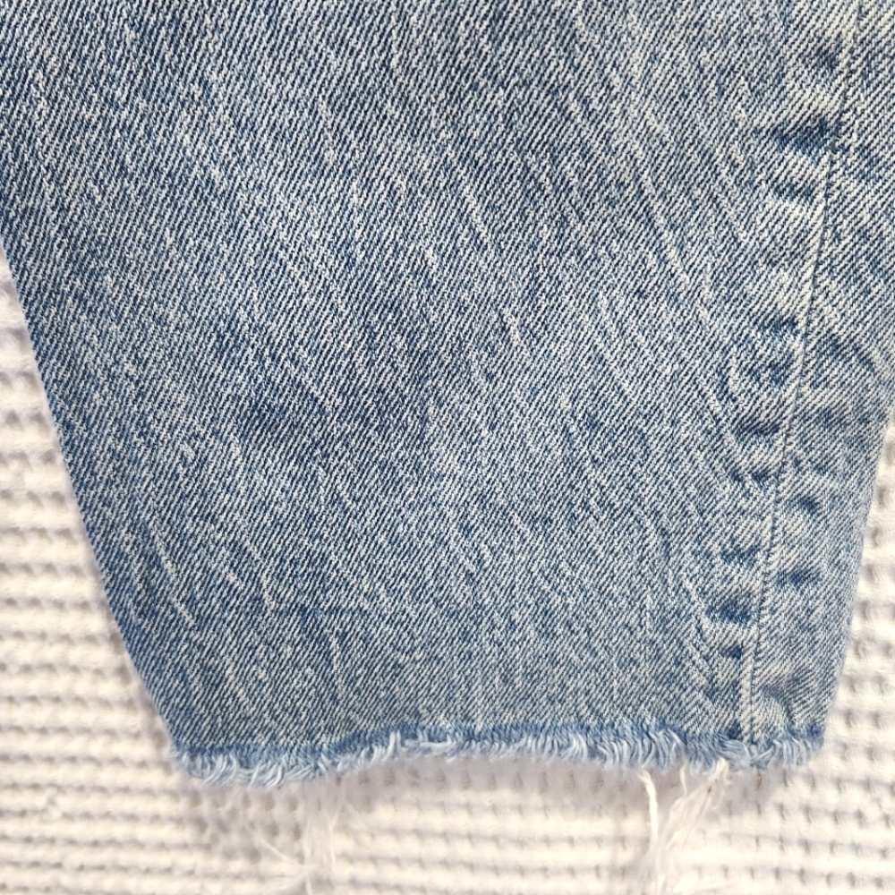 MADEWELL The Perfect Vintage Crop Jean Size 25 Light Wash Frayed Hem - Picture 10 of 13